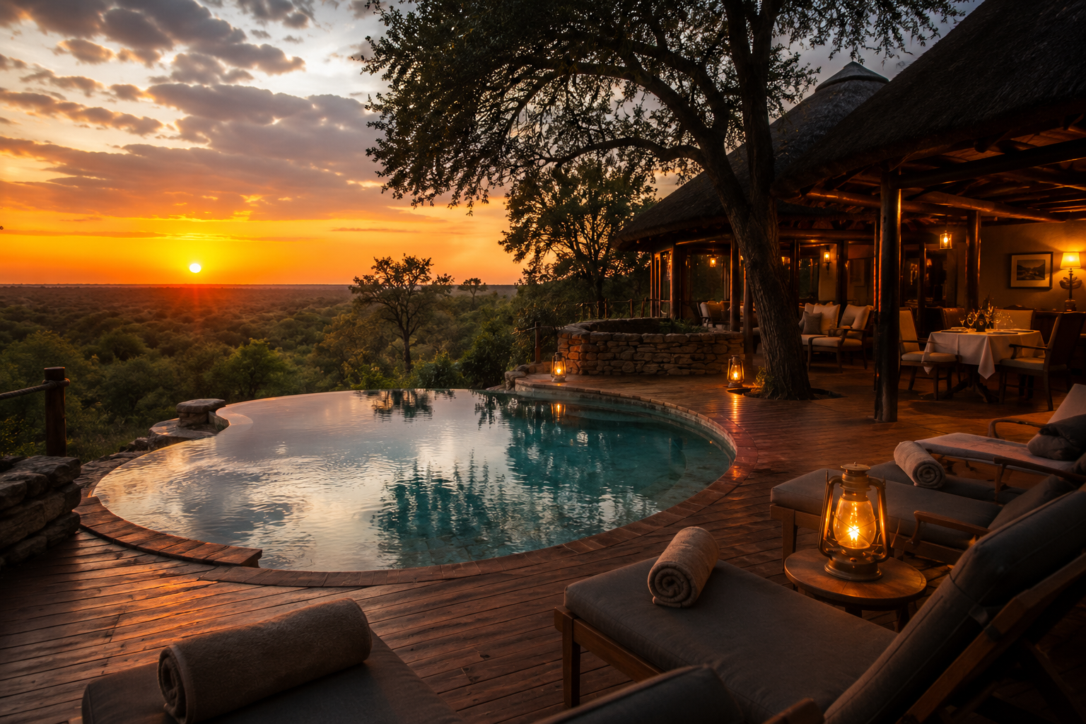 Private safari lodge pool